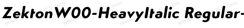 ZektonW00-HeavyItalic Regular字体转换